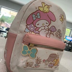 Sanrio My Melody Mushroom Forest Mini Backpack USED